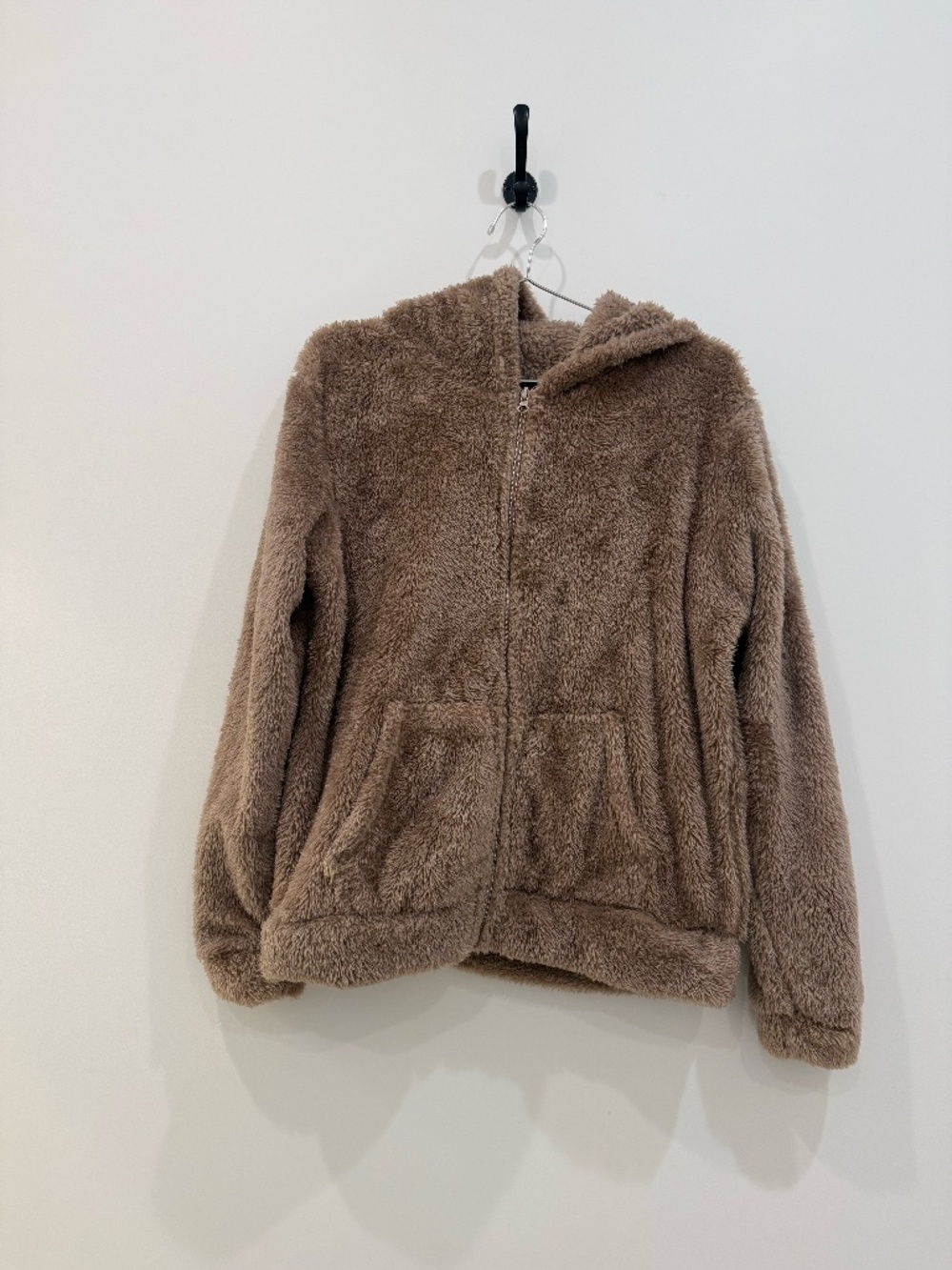 Fluffy zip up jacket